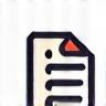 Icon representing a professional press kit document